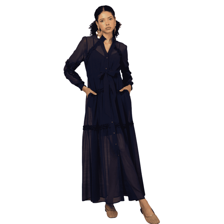 MEGHAN Solid Long Dress