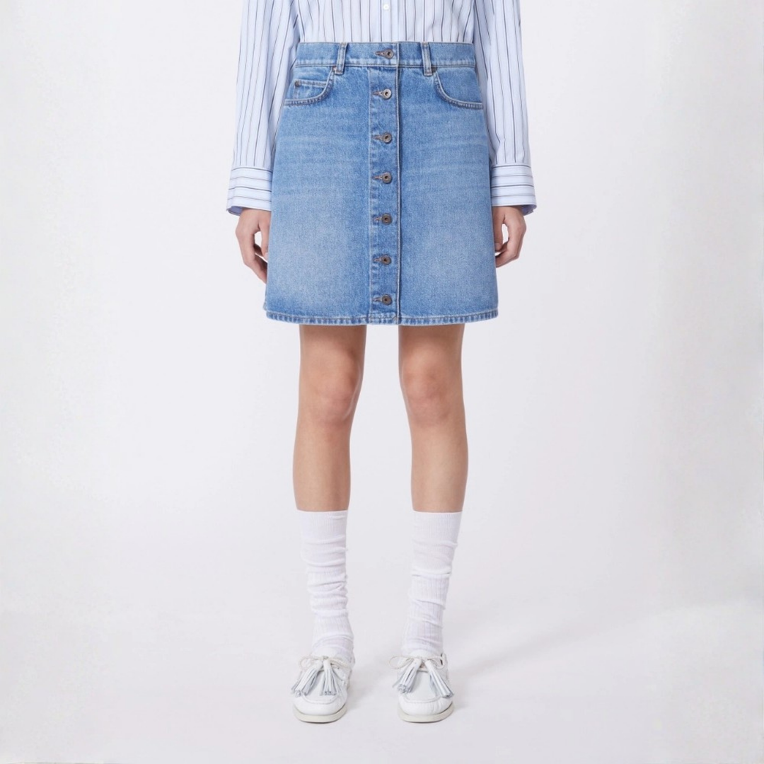 WKDNATALE Authentic Denim Mini Skirt
