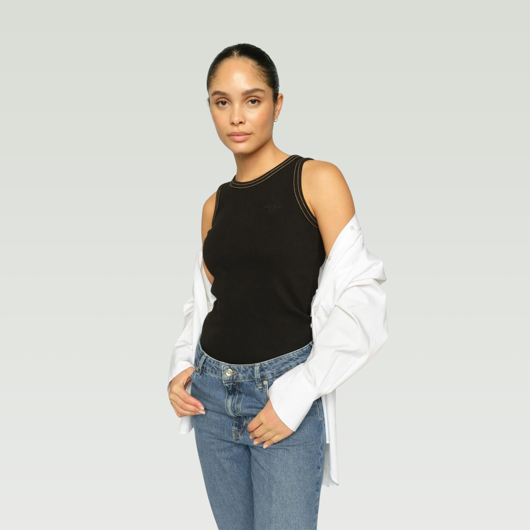 MMAra Rib Tank Top Black