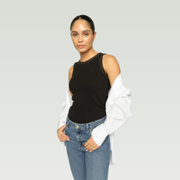 MMAra Rib Tank Top Black