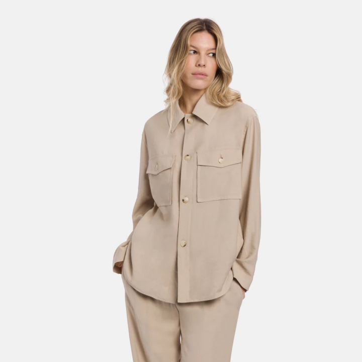 Camicia Regular Fit Beige