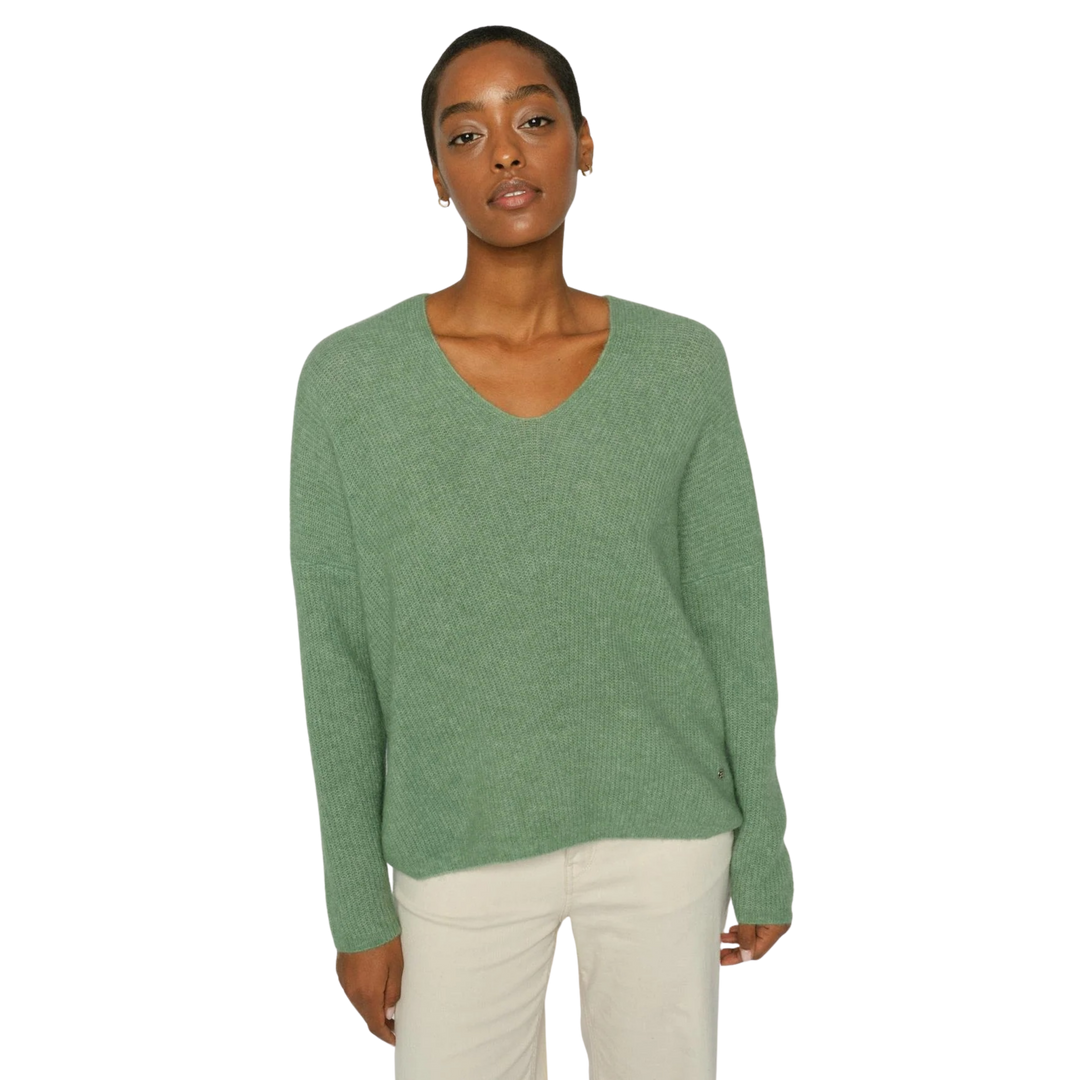 MMThora V-Neck Knit Turf Green