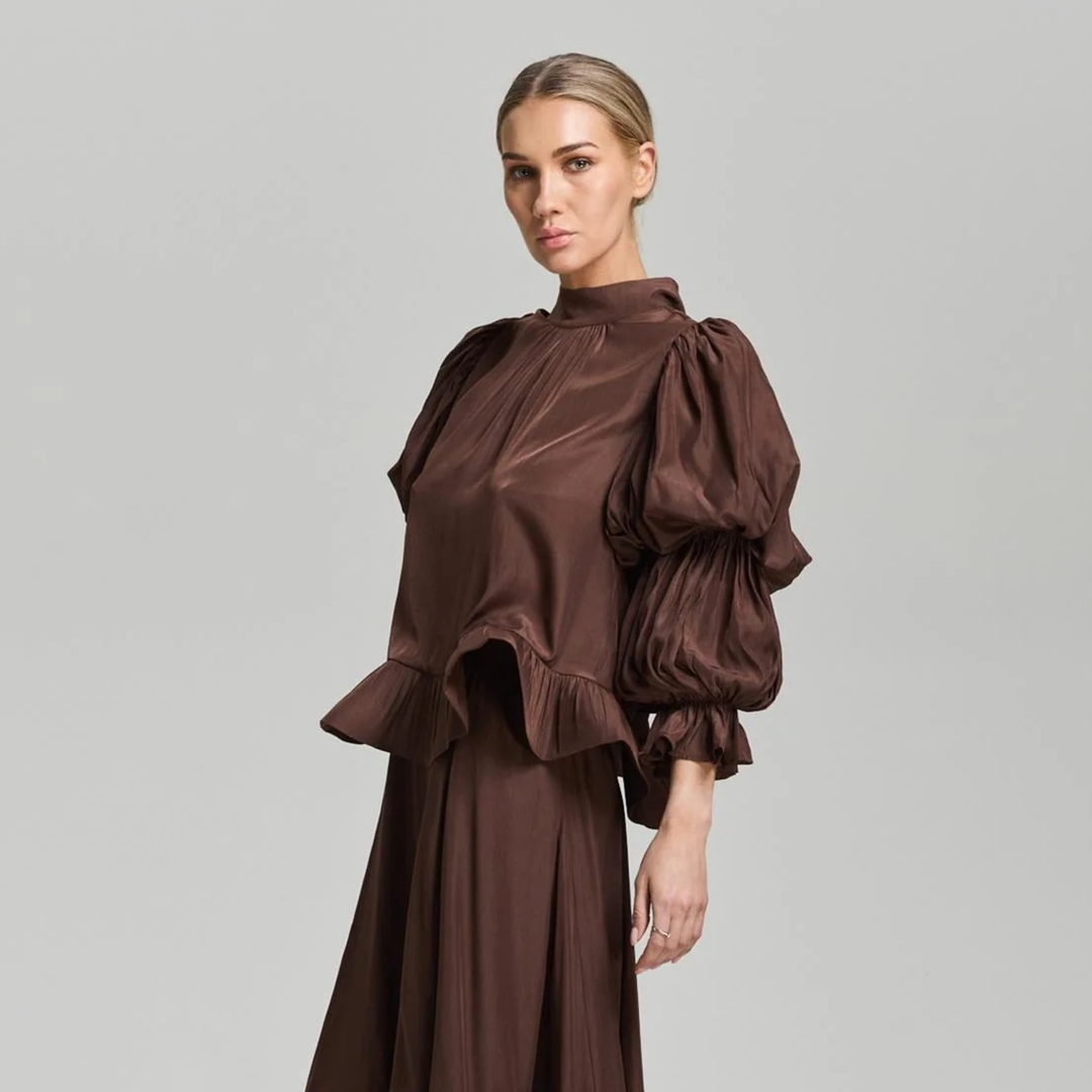 Skye Blouse Espresso Brown