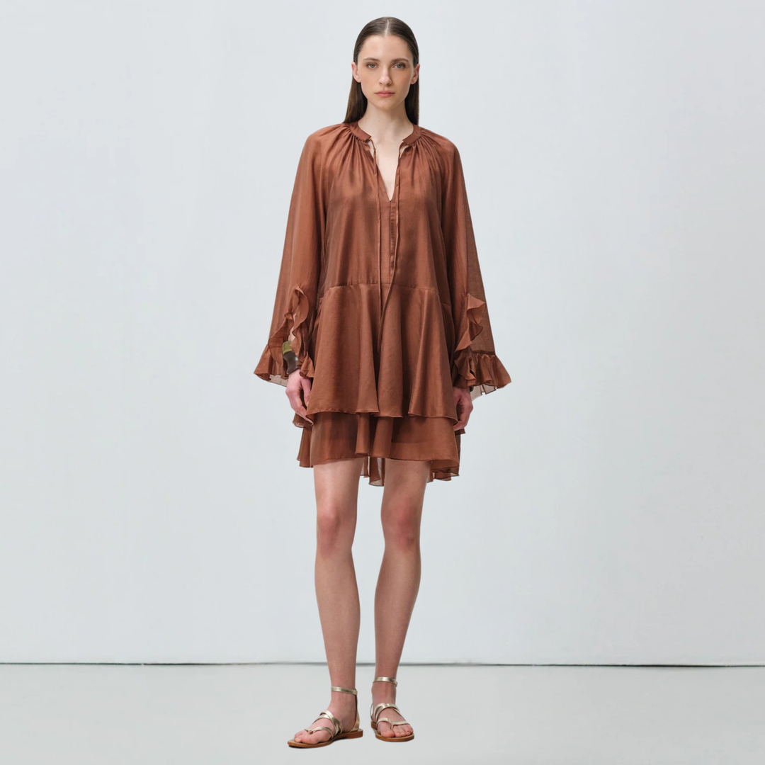 Sheen Dress Brown