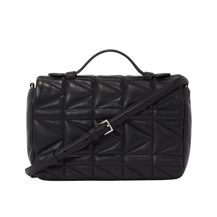 K/KUILT TOP HANDLE CROSSBODY BAG BLACK-NICKEL