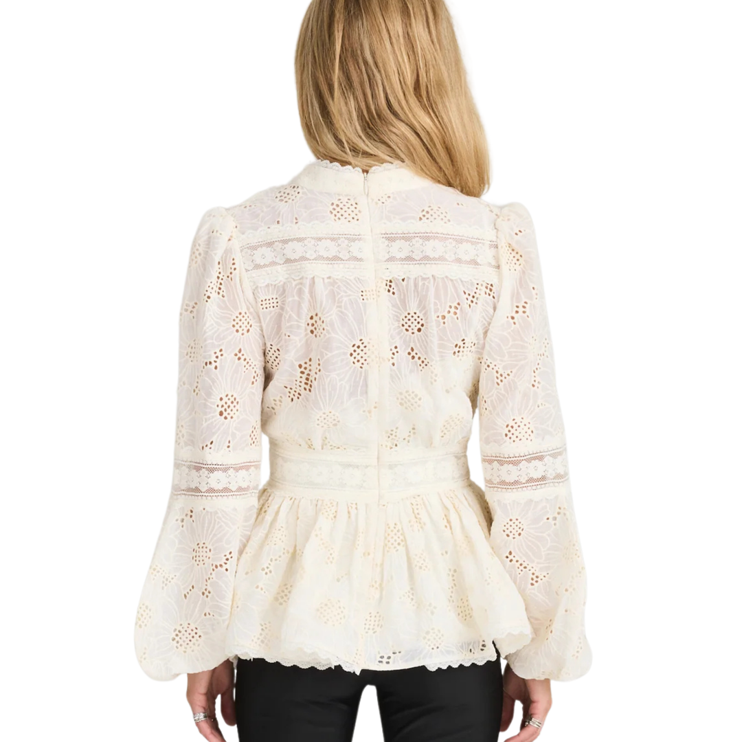 Aliah Daisy Blouse Cream