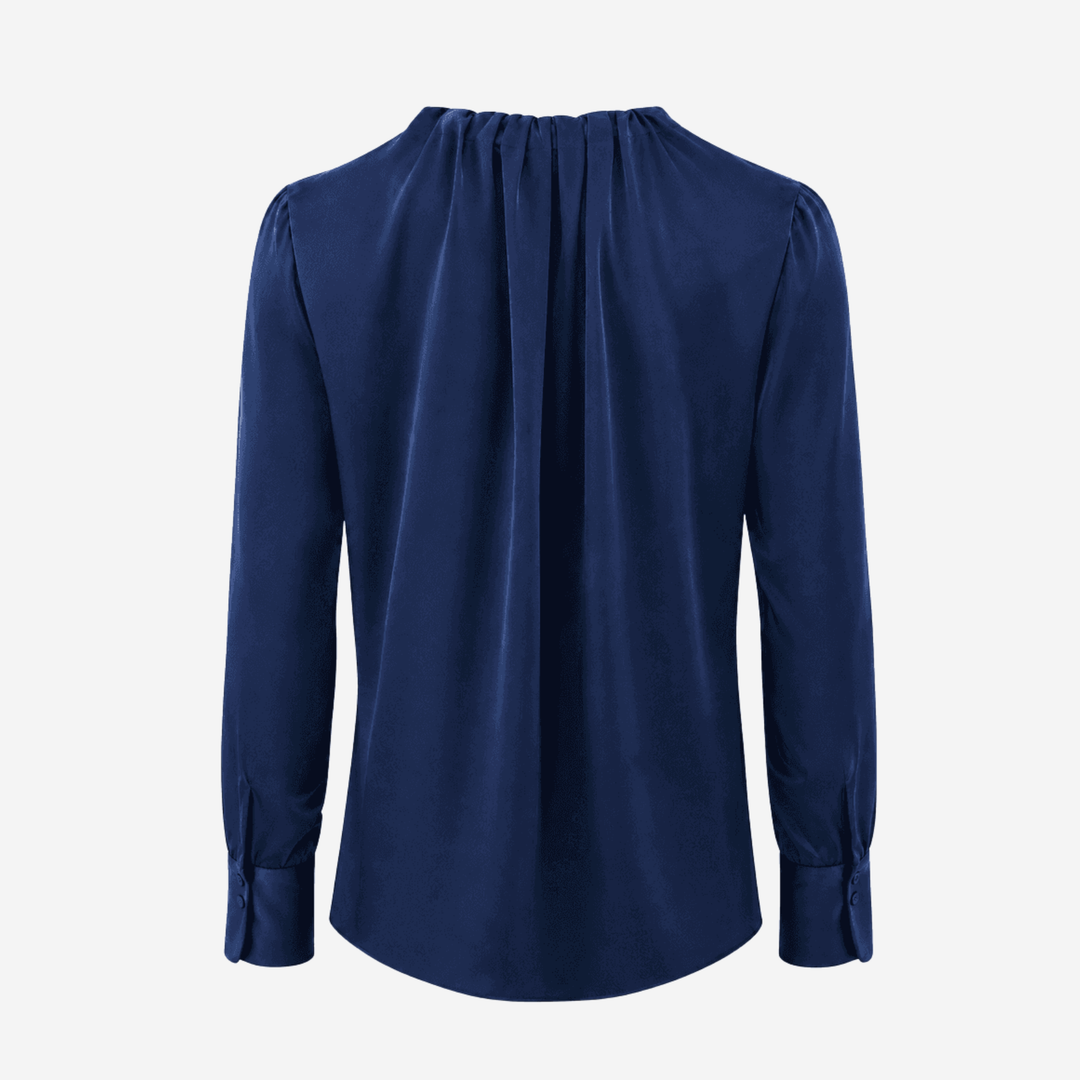 Ada Silkebluse Navy
