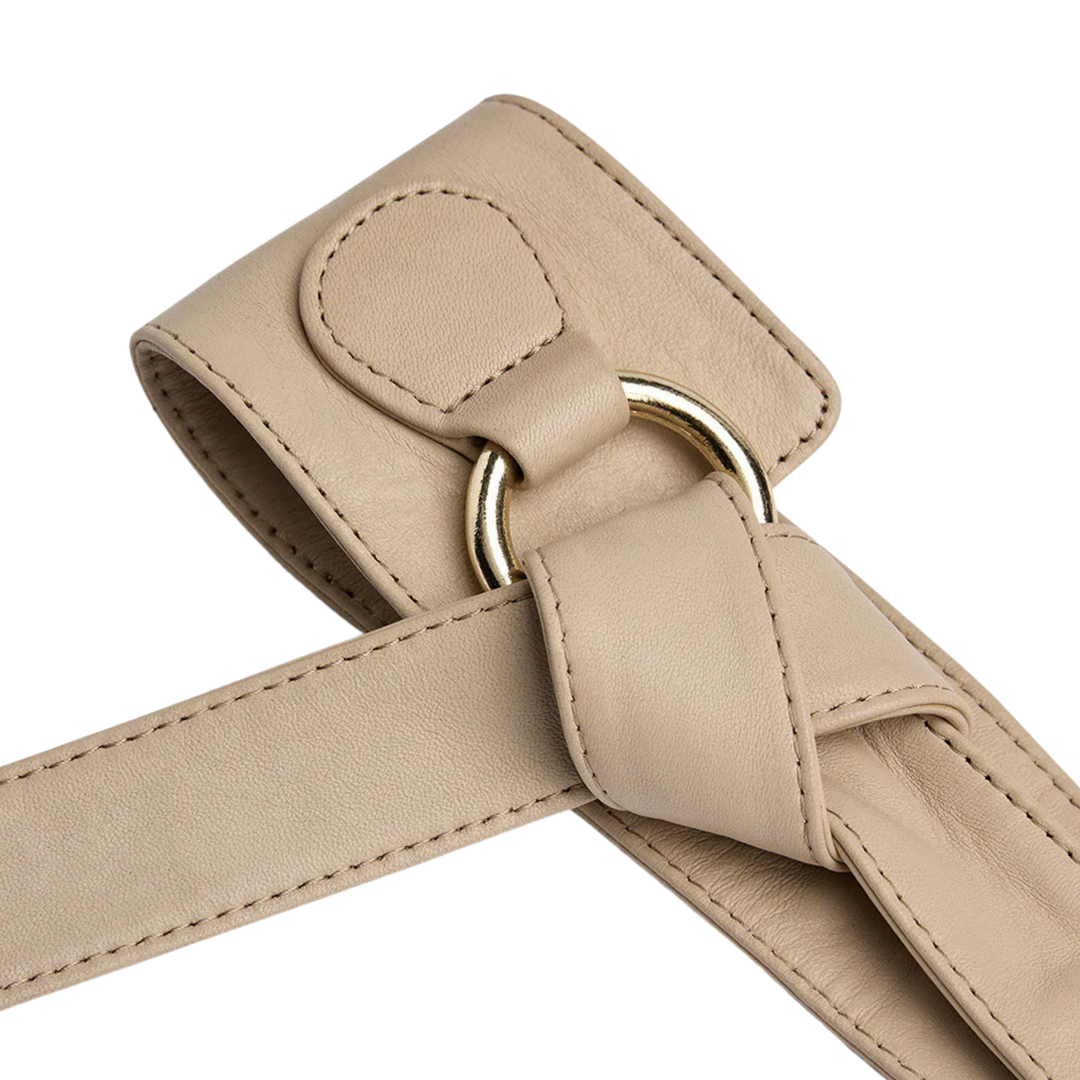 Statement Leather Waist Belt Vanilla