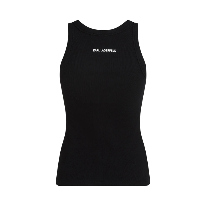 IKON RIBBED TANK TOP BLACK