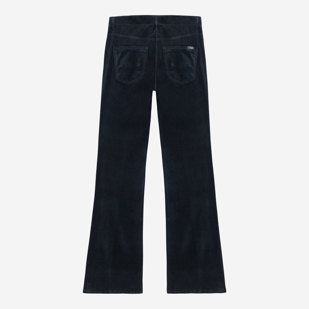 Paris Flared Viscose-Velvet Deep Night