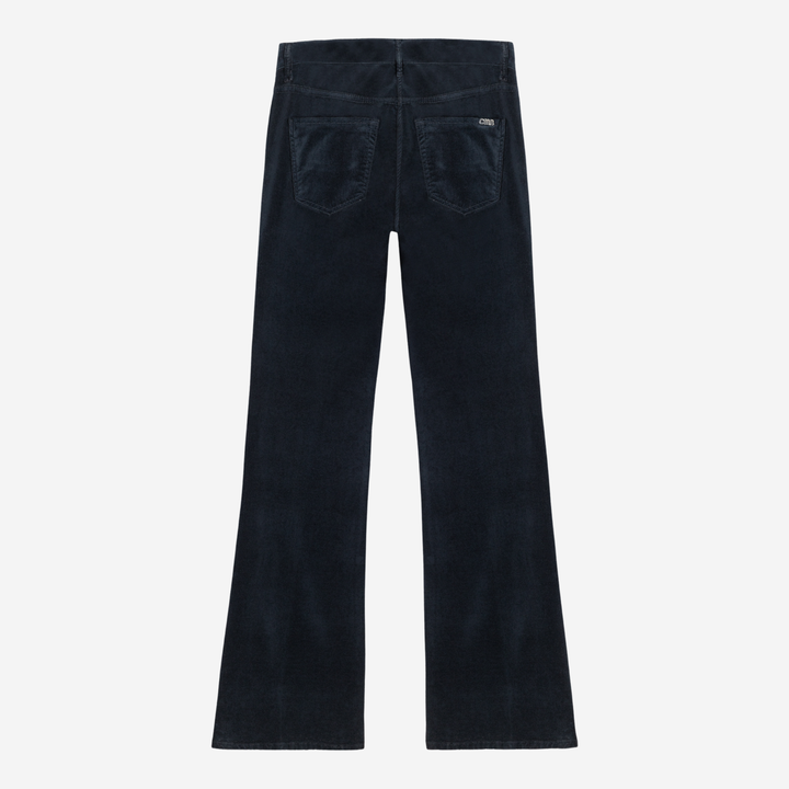 Paris Flared Viscose-Velvet Deep Night