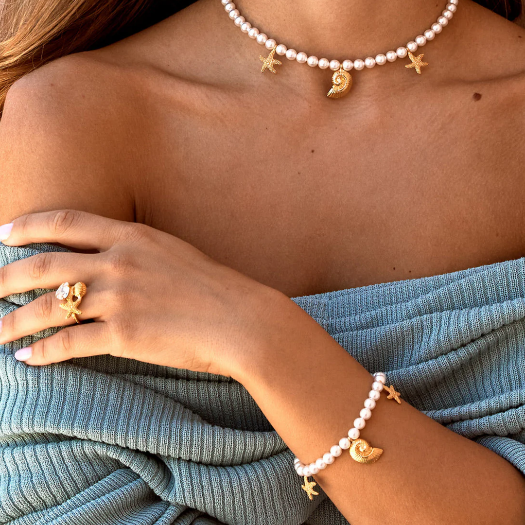 ISMARA BRACELET GOLD PEARL