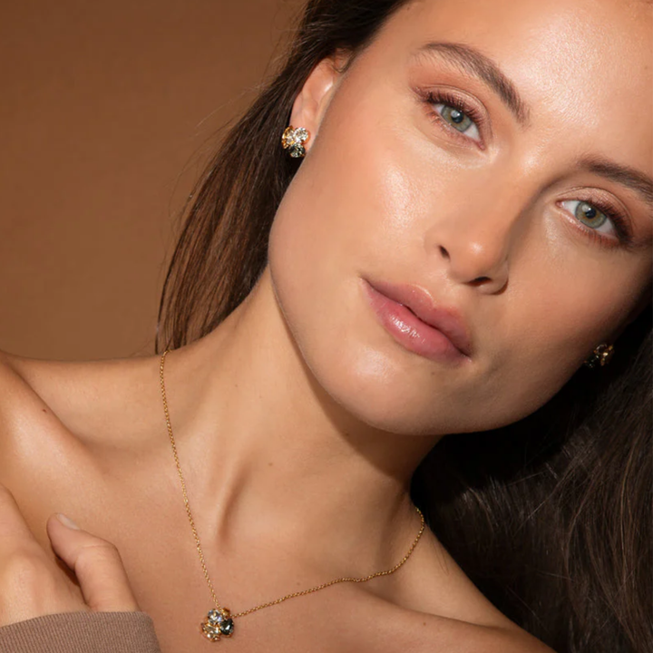 ANA EARRINGS GOLD	BLACK GOLDEN COMBO