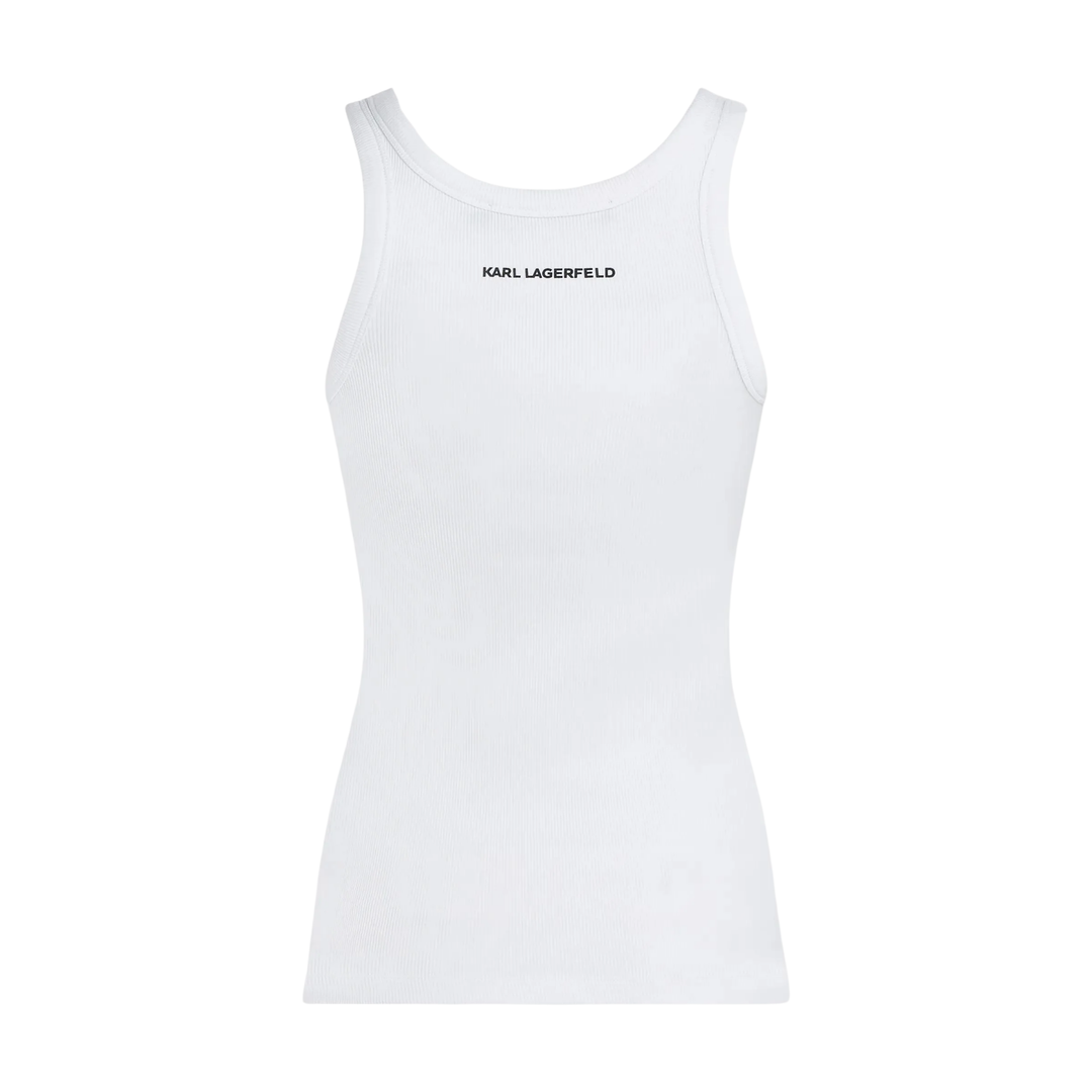 IKON RIBBED TANK TOP WHITE