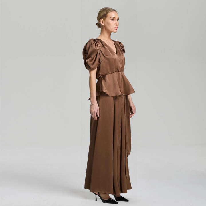 Emma Blouse Ombre Brown