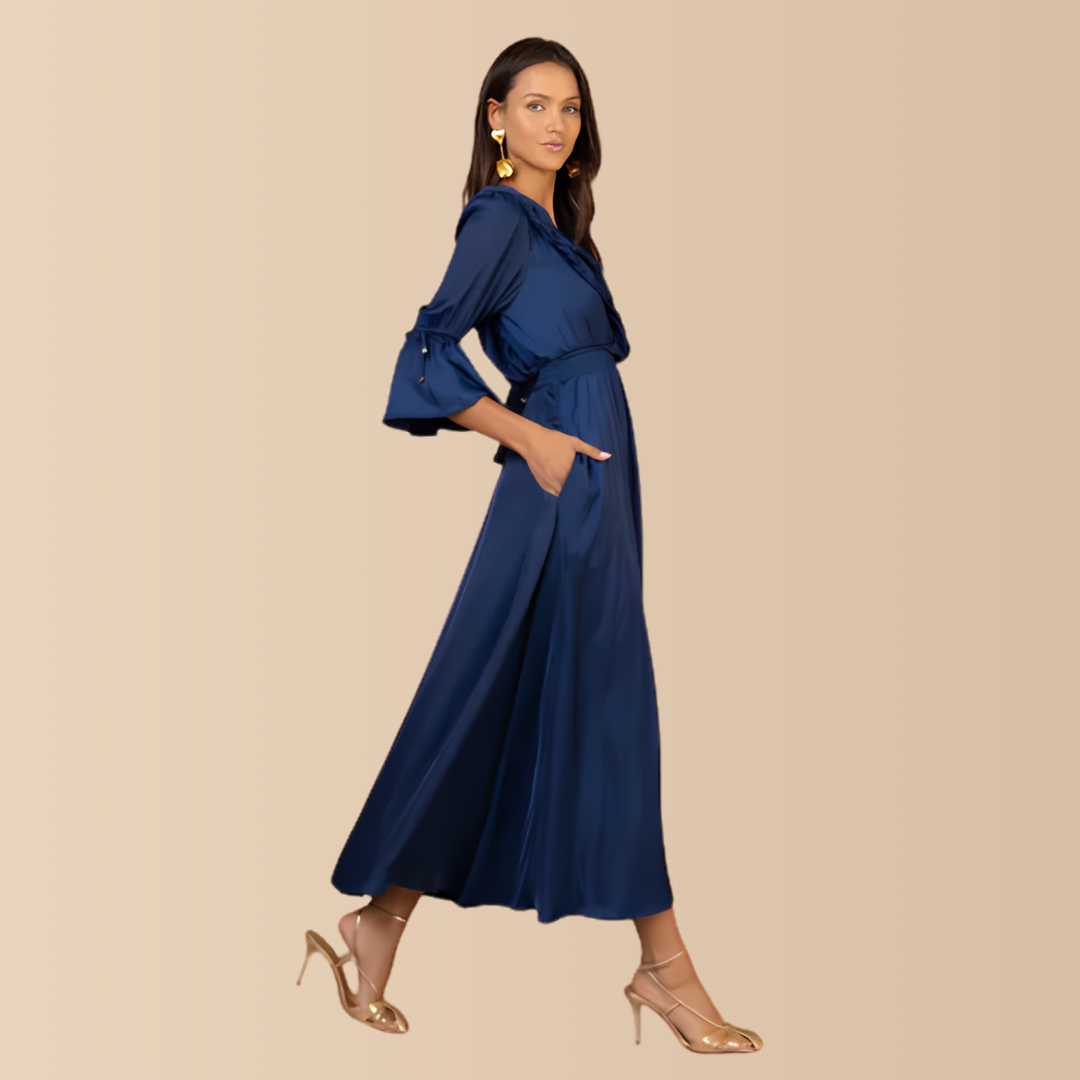 Meridian Solid Dress Indigo