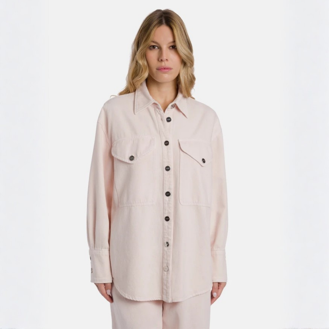 CAMICIA OVERSIZED RIGID DENIM PINK