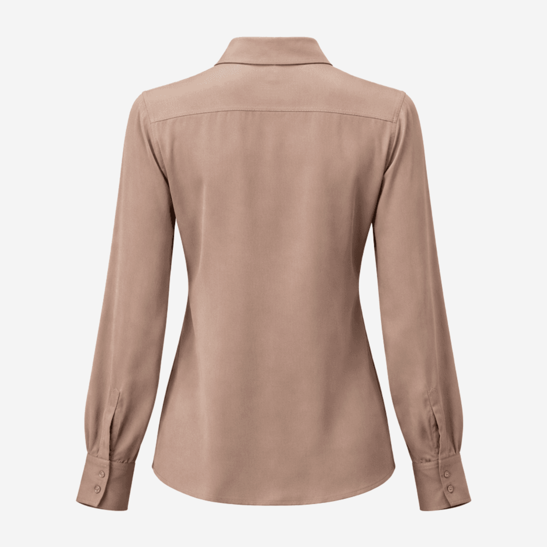 Classic Silkebluse Nougat