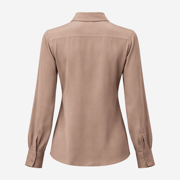 Classic Silkebluse Nougat