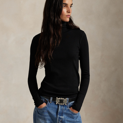 STRETCH-BLEND TURTLENECK