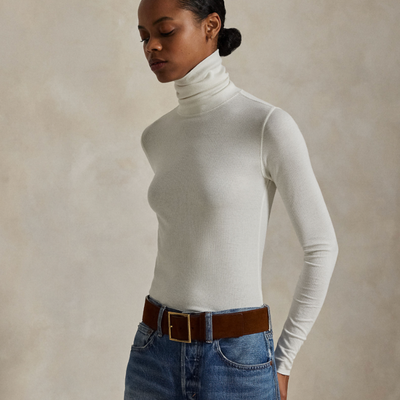 STRETCH-BLEND TURTLENECK