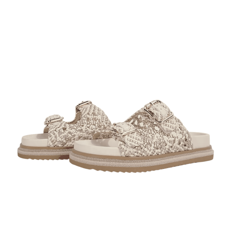 Woven Sandal Platinum White Naturale 663