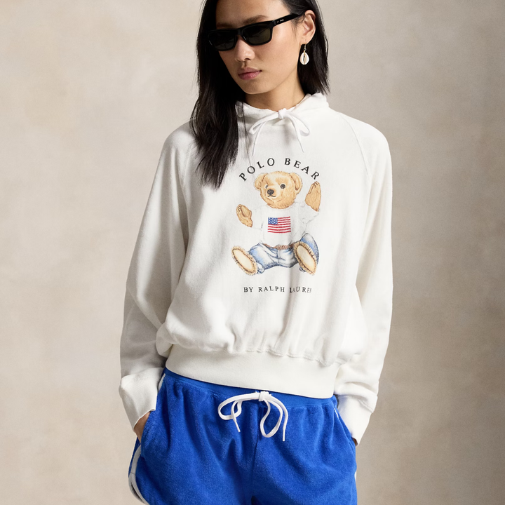 Shrunken Fit Polo Bear Terry Hoodie