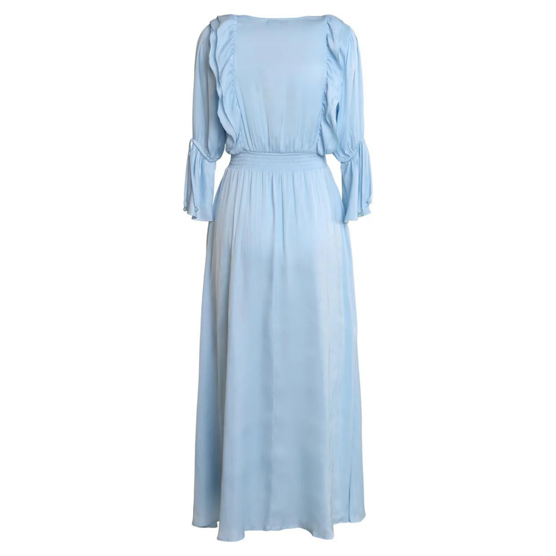 Meridian Solid Dress Blue