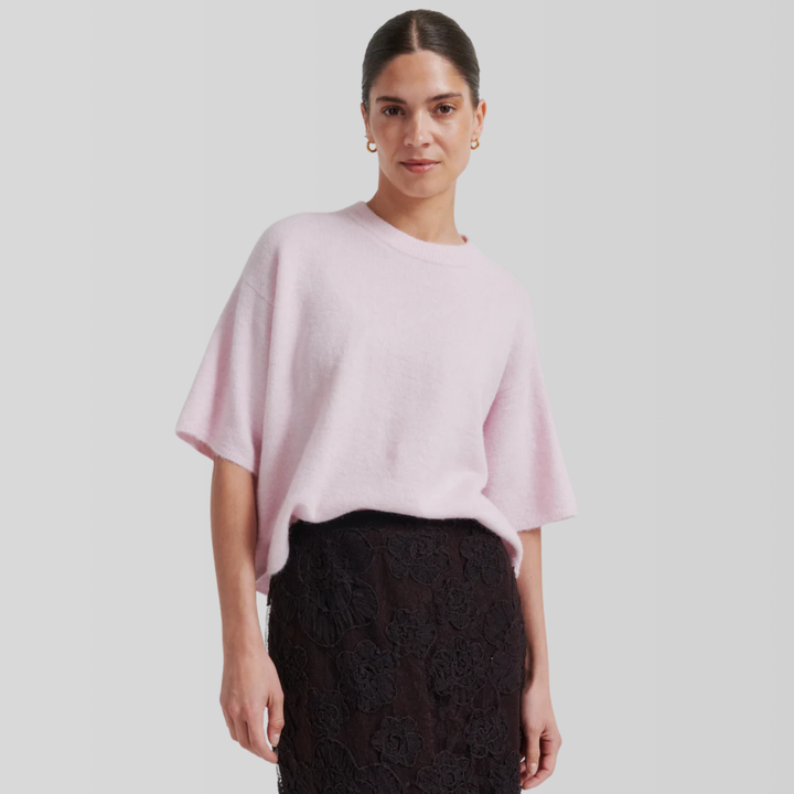 Gabby Knit O-Neck Pale Lilac