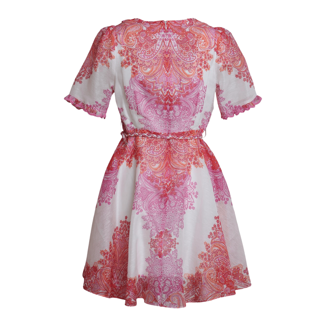 MICAH Silk Linen Dress Pink