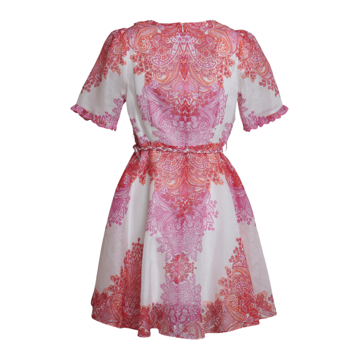MICAH Silk Linen Dress Pink