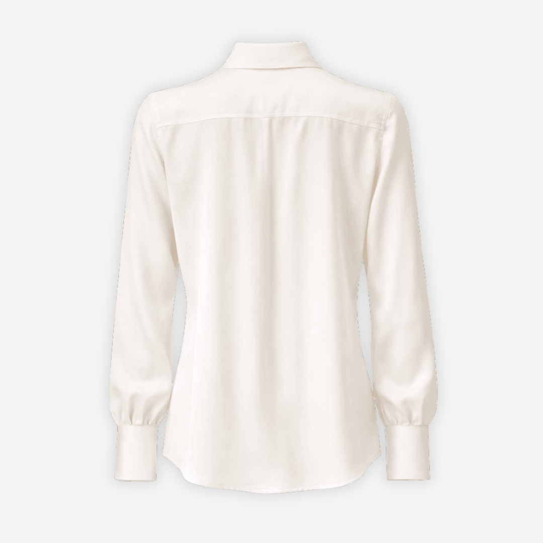Classic Silkebluse Off-White