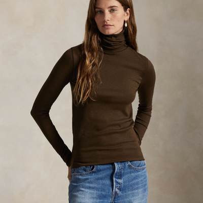 STRETCH-BLEND TURTLENECK