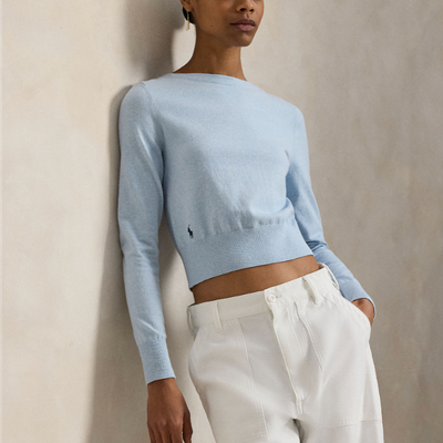 Cotton-Blend Boatneck Sweater