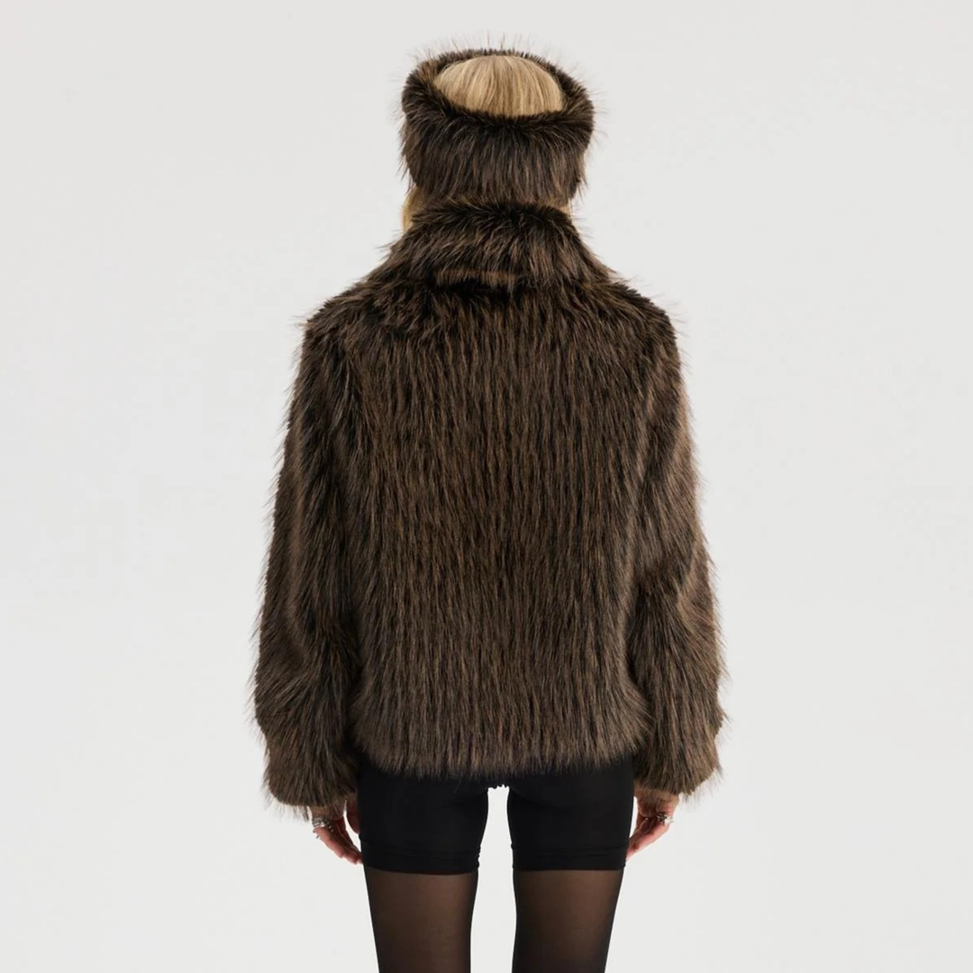 Alaska Faux Fur Jacket Mocca