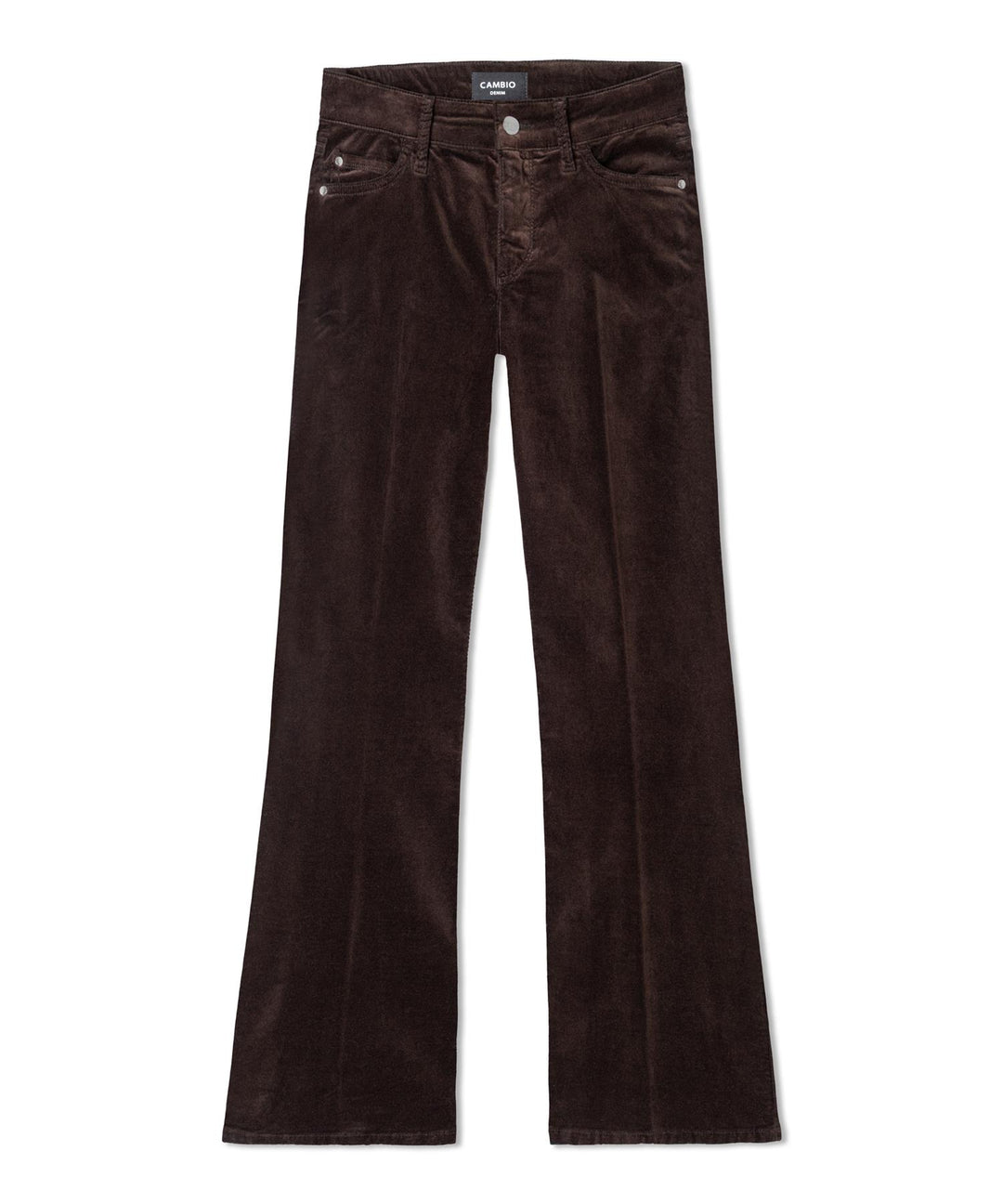 Paris Flared Viscose-Velvet Choco Spill