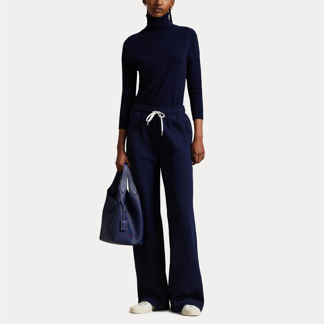 DRAWSTRING FLEECE WIDE-LEG SWEATPANT