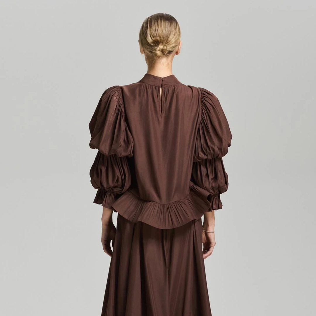 Skye Blouse Espresso Brown