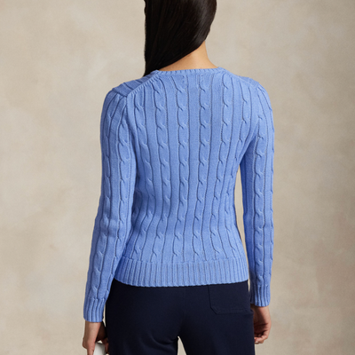 CABLE-KNIT COTTON CREWNECK SWEATER
