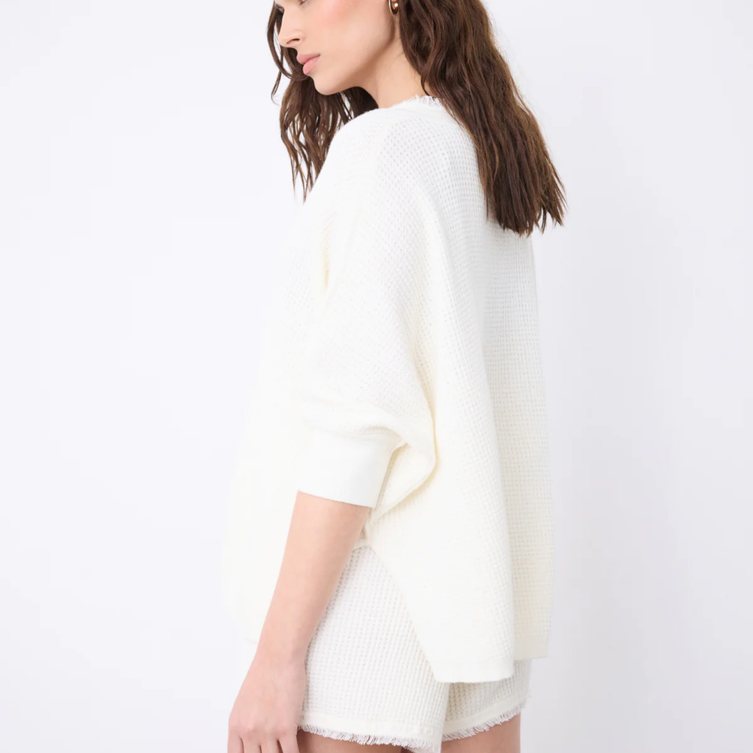 LEAH PULL PONCHO ECRU