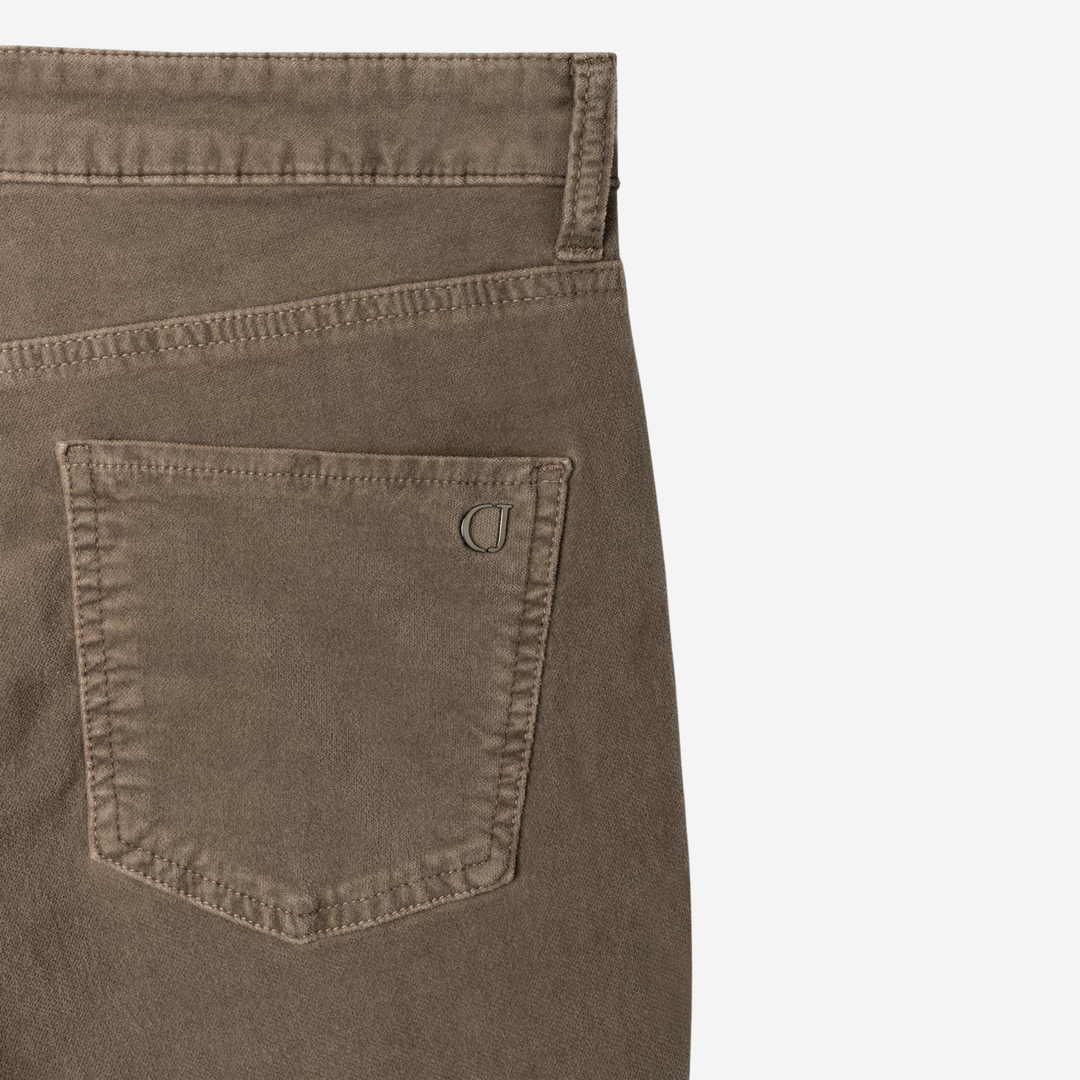 Piper Cropped Velvet Stone Grey