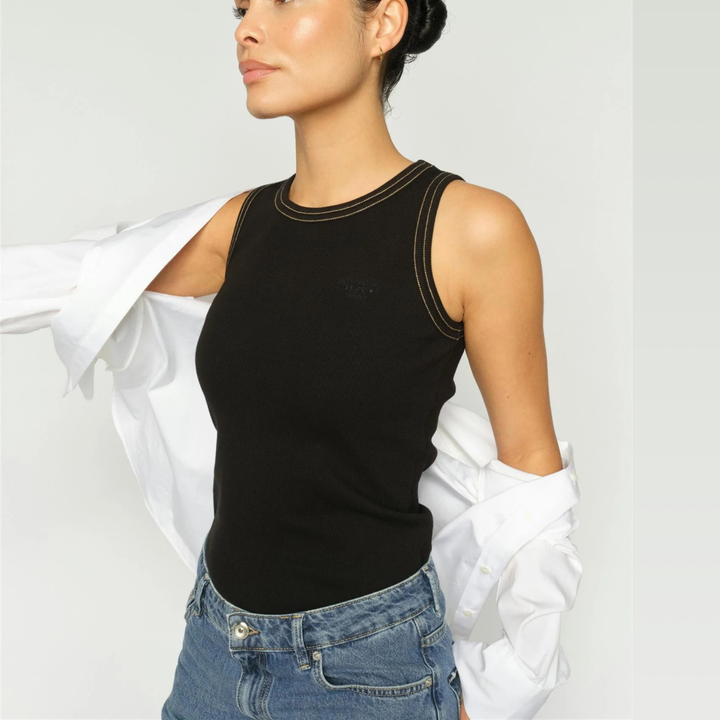 MMAra Rib Tank Top Black
