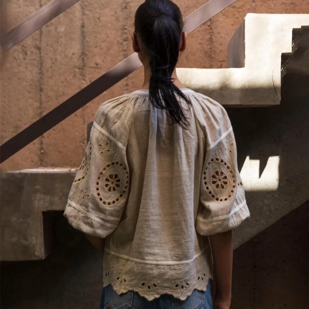 Mimosa Linen Top Natural