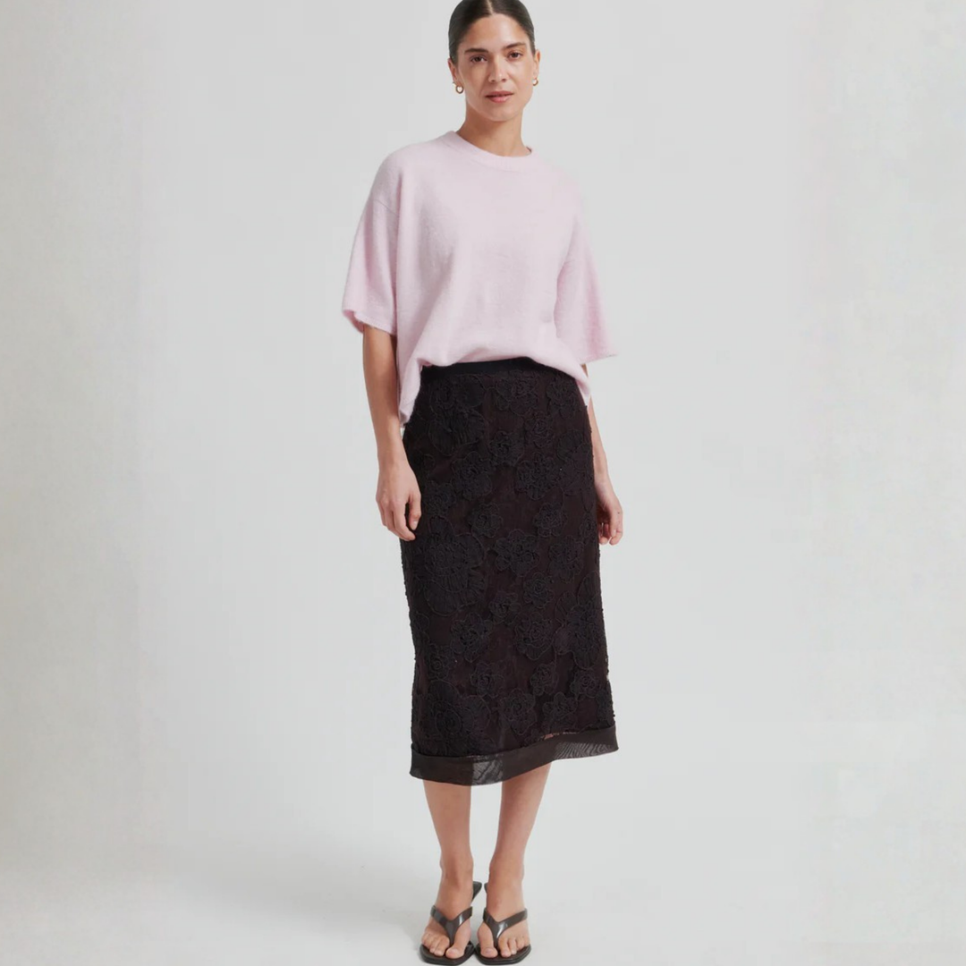 Gabby Knit O-Neck Pale Lilac