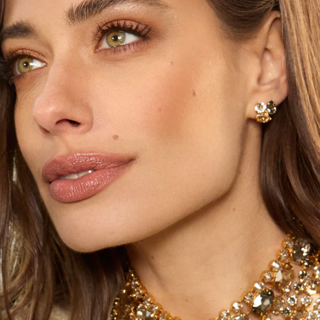 ANA EARRINGS GOLD	BLACK GOLDEN COMBO