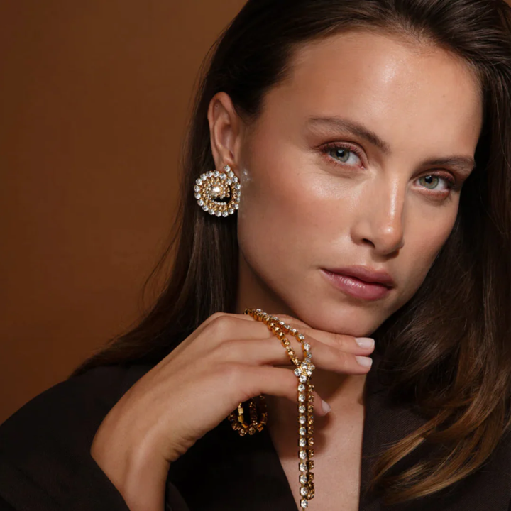 YVETTE NECKLACE GOLD TOPAZ COMBO