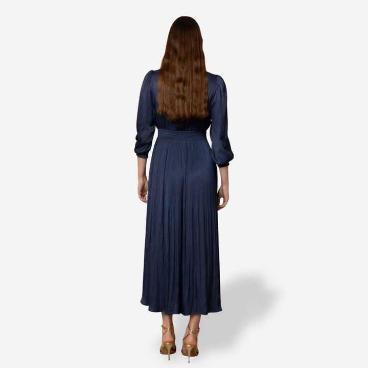 Adriel Solid Dress Navy