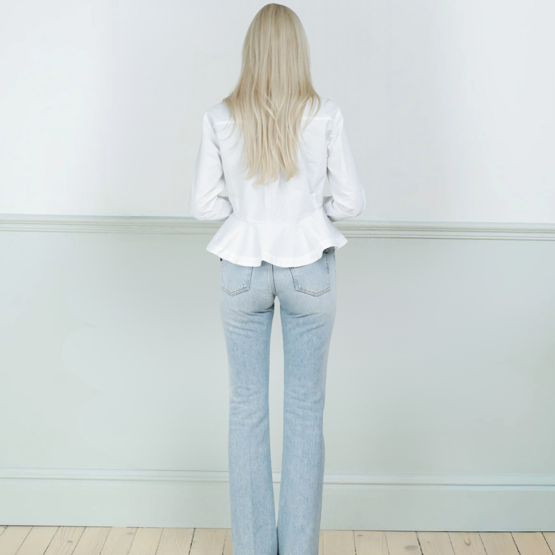 Peplum Shirt White