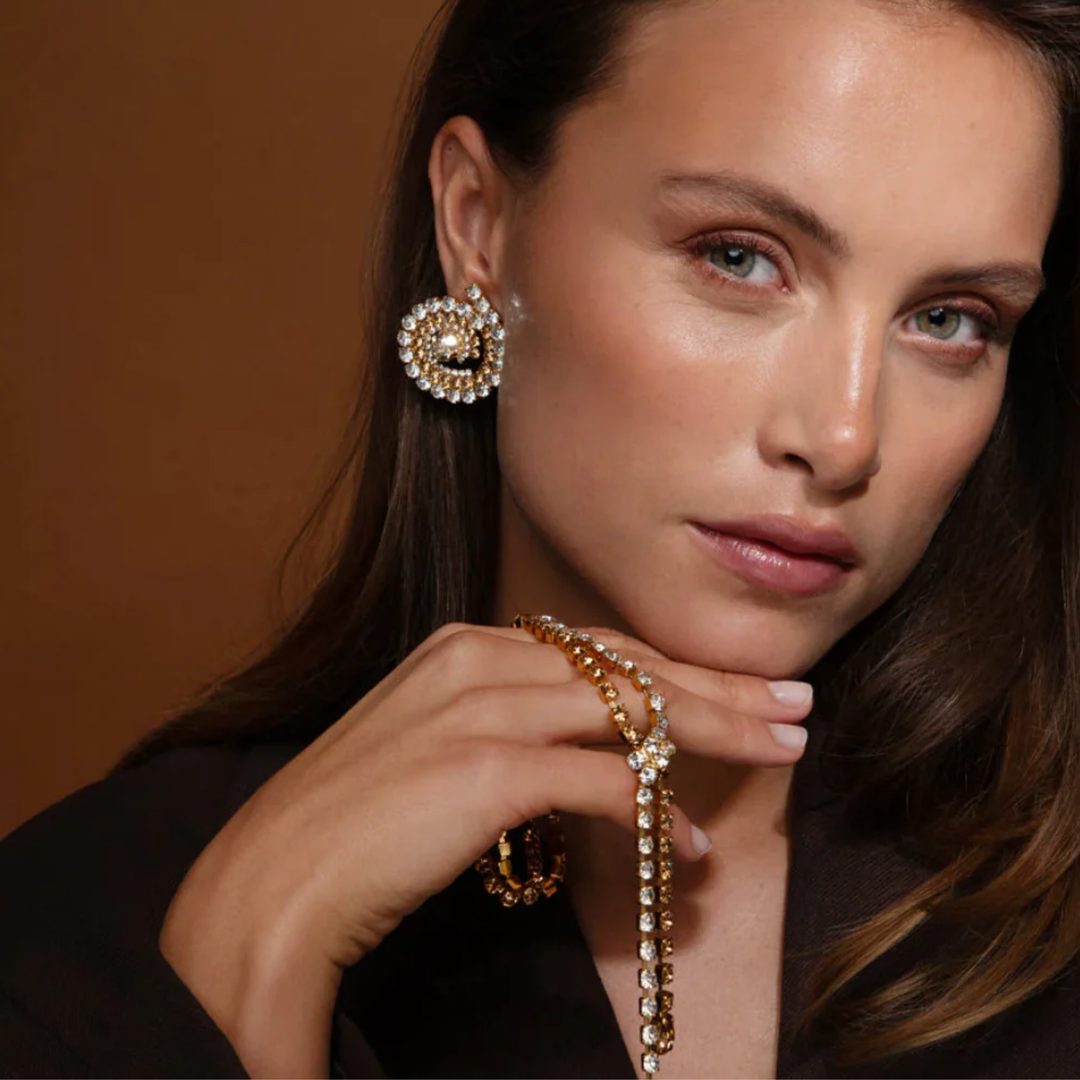 ZIA EARRINGS GOLD TOPAZ COMBO