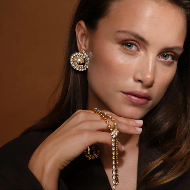 ZIA EARRINGS GOLD TOPAZ COMBO